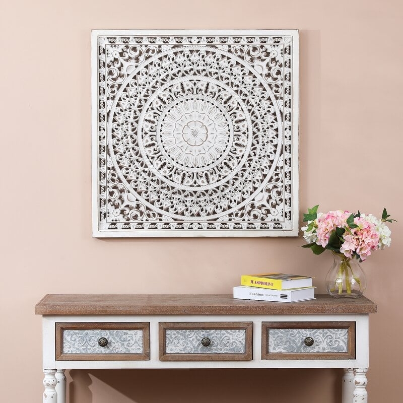 Decorative Carved Floral Wall Décor - Image 0