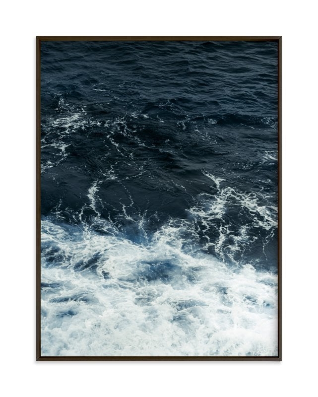 Obsidian Sea - Navy // Matte Black Frame // 18.5" X 24.5" framed - Image 0