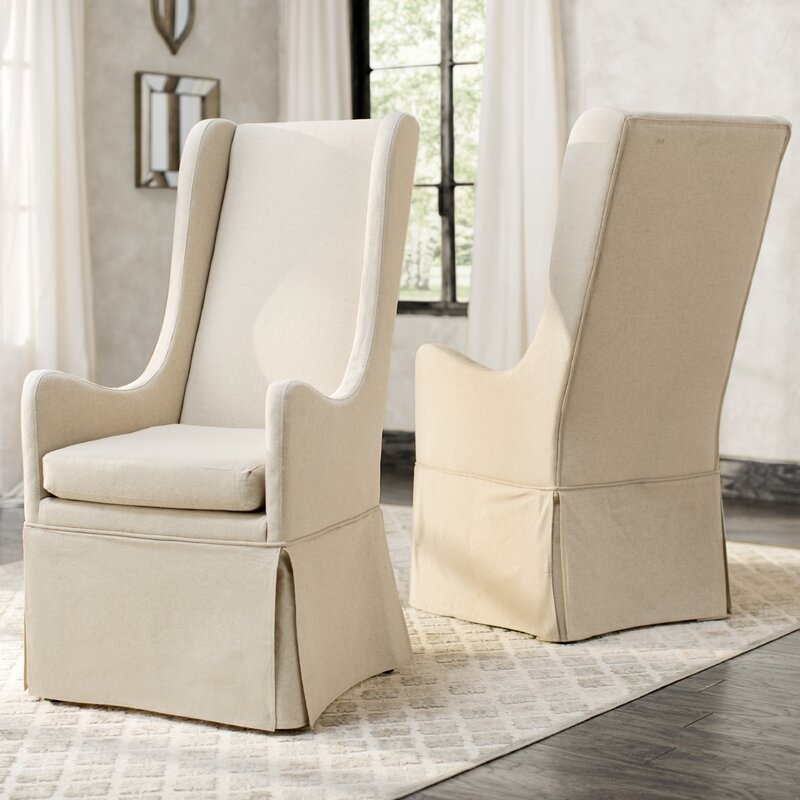 Saltash Upholstered Dining Chair, Neutral Linen - Image 4