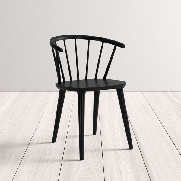 Ginny Solid Wood Dining Chair in Black (Set of 2) - Image 3