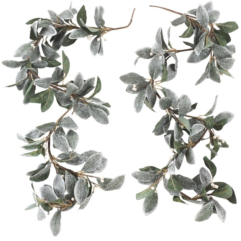 Cricklade Decorative Frosted Leaf Branch Garland See More from August Grove Shop - Image 0