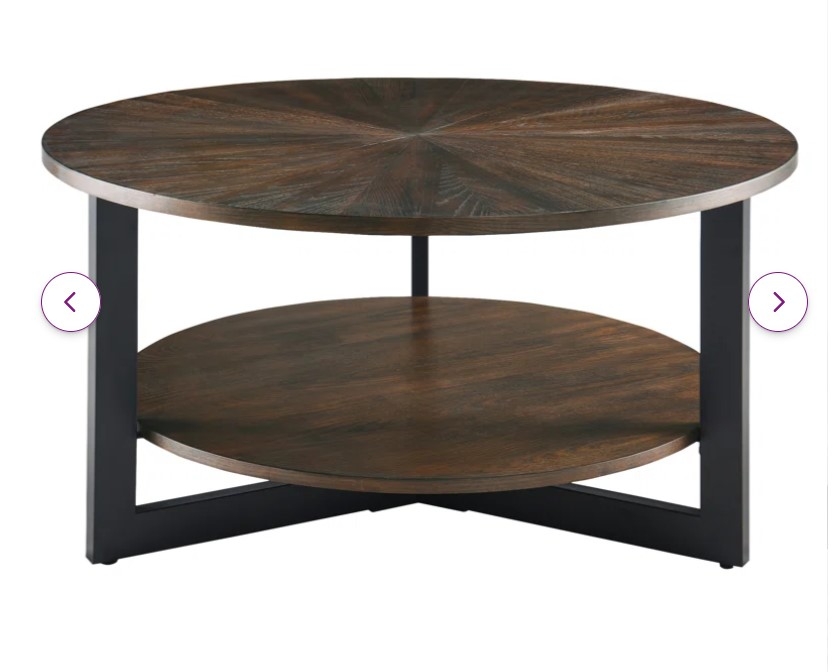 Frame Round Coffee Table With Storage - Image 0