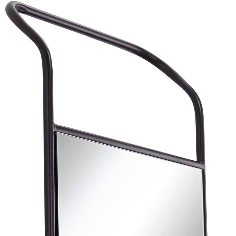 Dalby 19 3/4" Wide Black Rectangular Floor Mirror - Style # 70T32 - Image 2