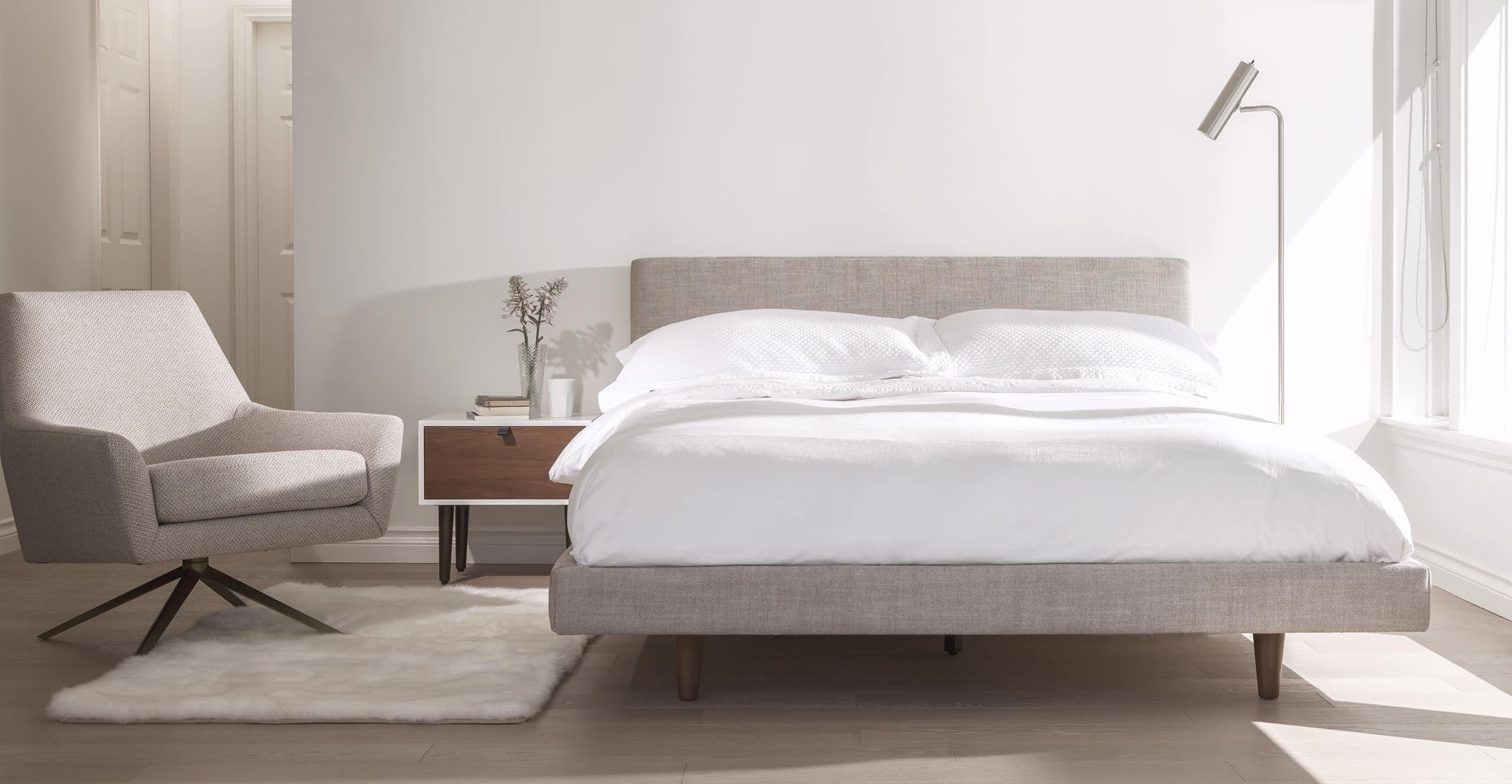 tessu clay taupe queen bed - Image 3