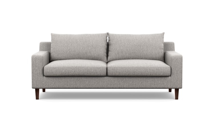 Sloan Sofa in Earth Fabric with Oiled Walnut Tapered Square Wood Legs- 91'' - Image 0