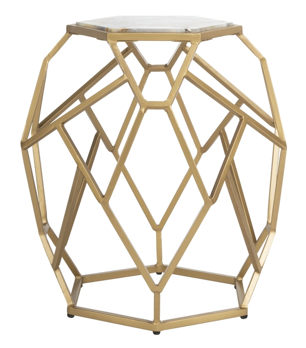 Ava Geometric Accent Table - Multi/Gold - Arlo Home - Image 0