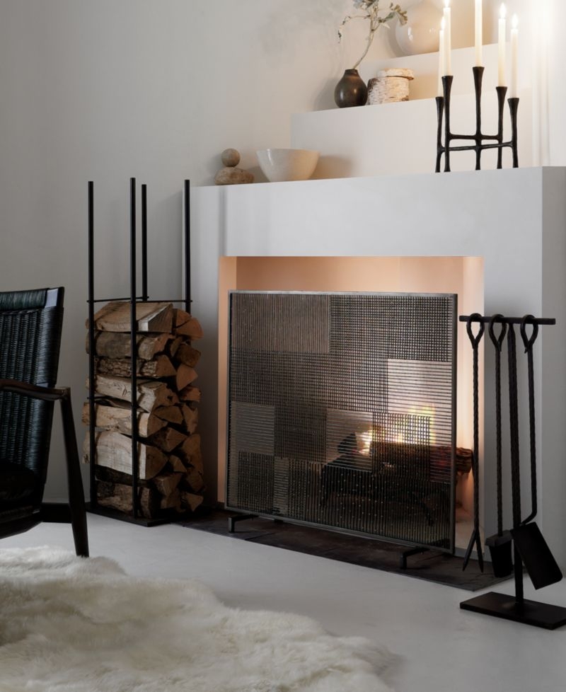 Antiqued Brass Fireplace Tool Set, Restock in early September, 2025. - Image 1