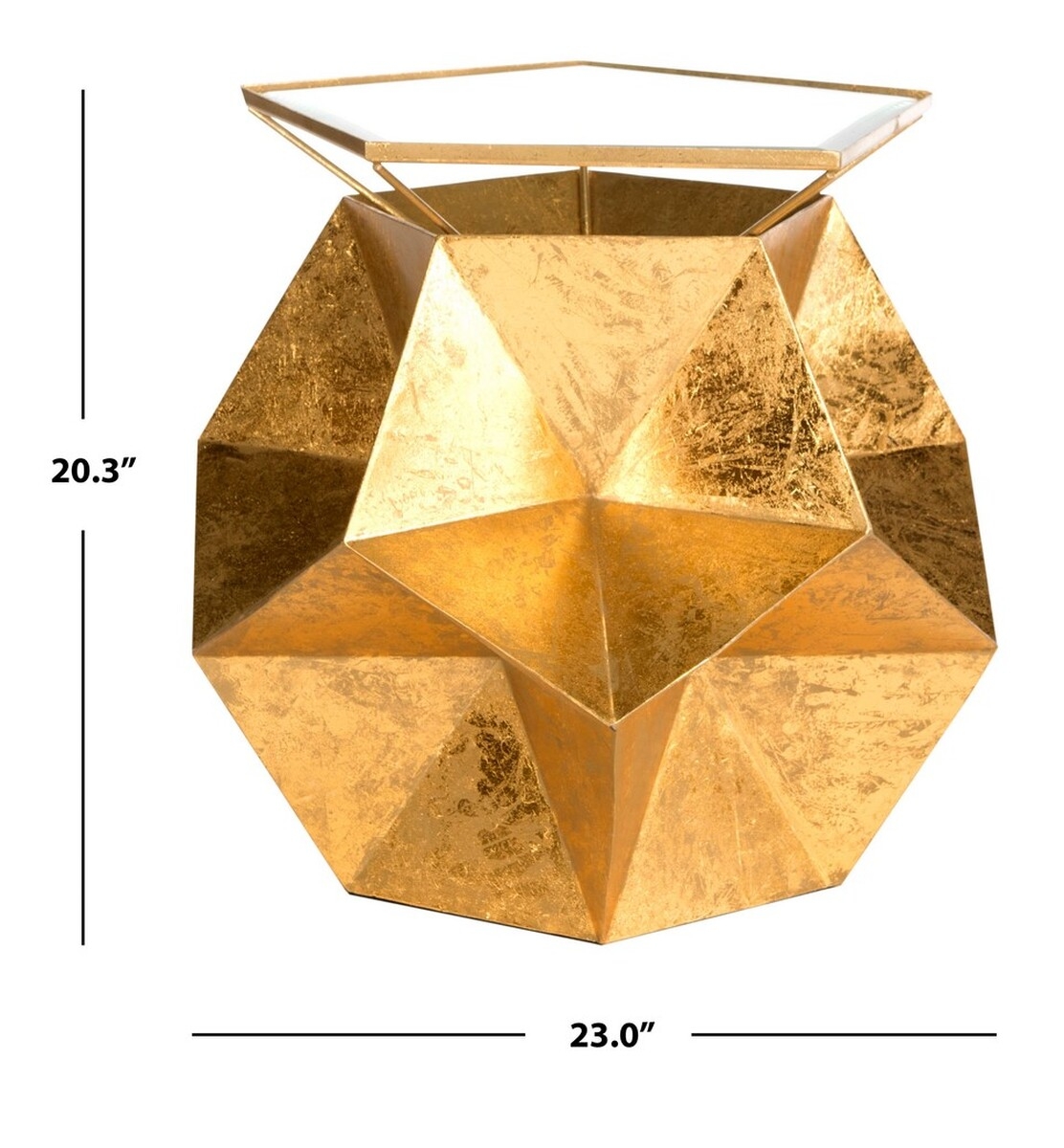 Iona Side Table - Gold - Safavieh - Image 2