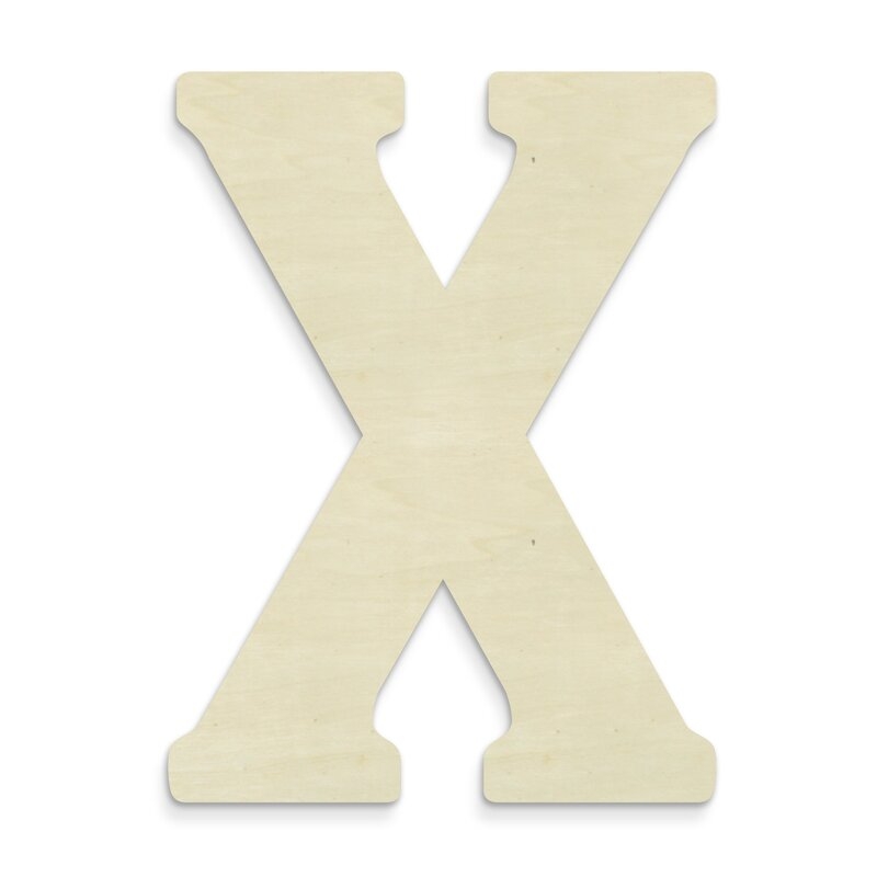 Janessa Large Wood Letter Hanging Initials-X - Image 0
