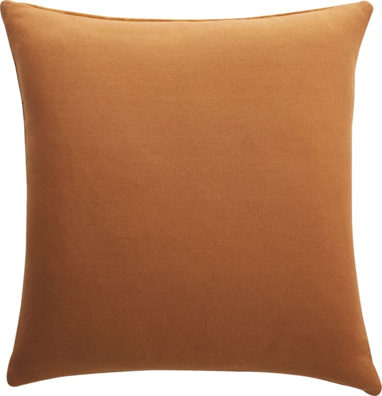 18" Channeled Copper Velvet Pillow with Down-Alternative Insert - Image 5