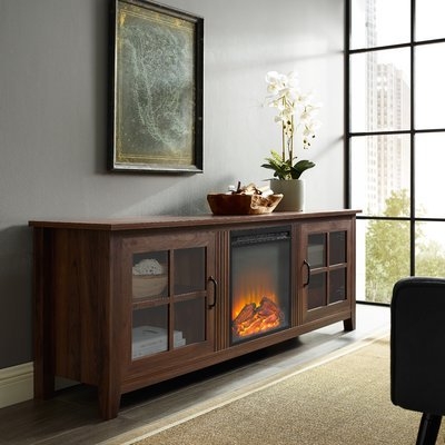 Murphey TV Stand for TVs up to 78" with Electric Fireplace Included - Image 0