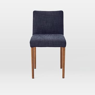 Ellis Upholstered Dining Chair, Indigo, Pecan, Set of 2 - Image 3