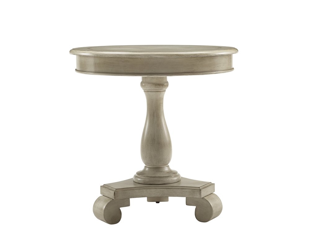 Constance Round End Table-Ivory - Image 1