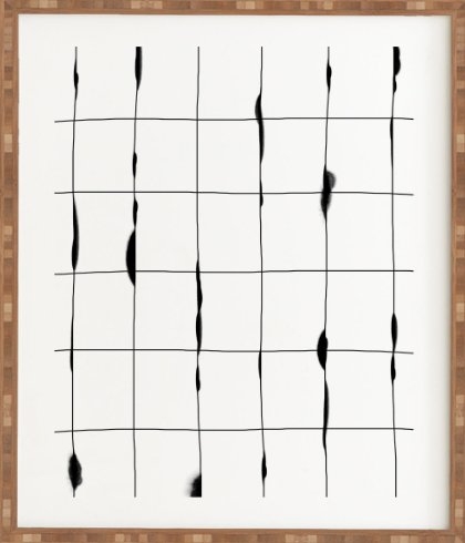 Between the Lines, White, Framed Wall Art, 19" x 22.4" - Image 0