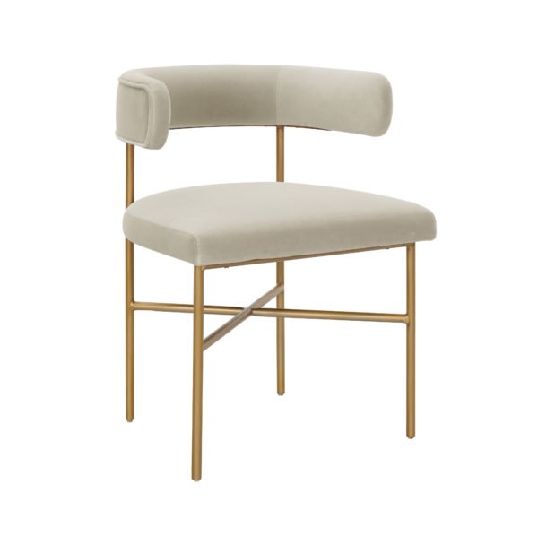 Rachel Performance Velvet Chair in Cream - Image 0