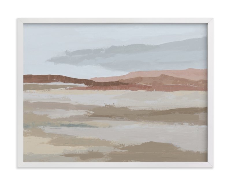 Blushing Expanse - 24" x 18", white wood frame - Image 0