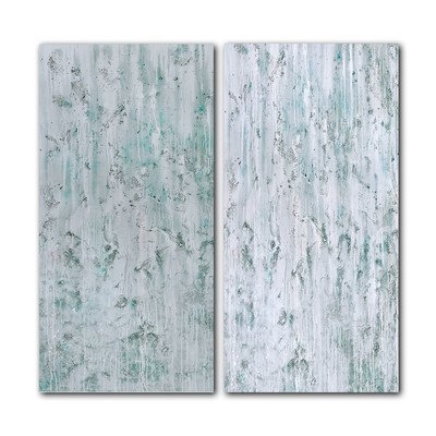 Oversized 'Abstract' 2 Piece Graphic Art on Canvas Set - Image 0