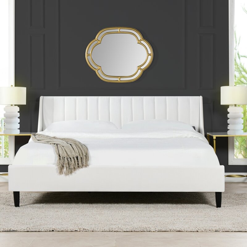 Ciceklic Tufted Upholstered Low Profile Platform Bed - Image 1