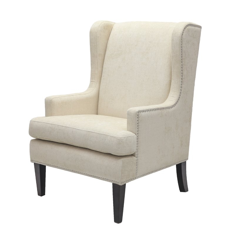 Barrett Wingback Chair in beige - Image 0