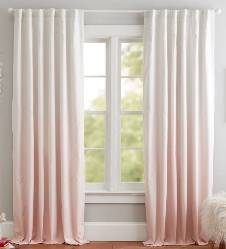 Printed Ombre Blackout Curtain, 96", set of 2 - Image 0
