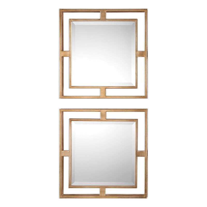 2 Piece Traditional Beveled Mirror Set (Set of 2) - Image 0