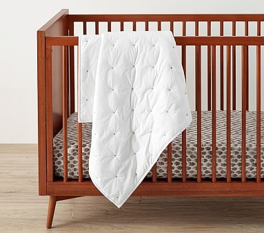 west elm x pbk Washed Cotton Toddler Quilt, White - Image 0