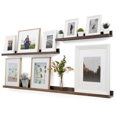 Vinnie 3 Piece Solid Wood Picture Ledge Wall Shelf - Image 0