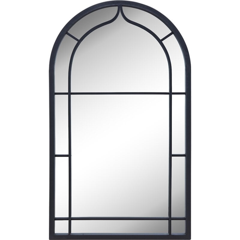 One Allium Way & Co.® Ariana Farmhouse Arch Metal Mirror - Image 0