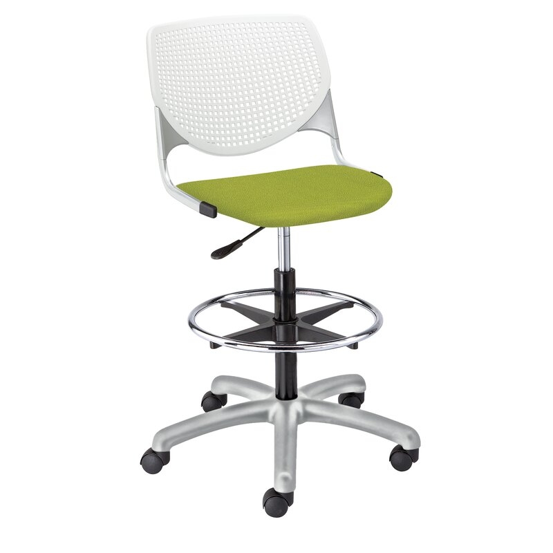 Kool Poly Adjustable Lab Stool with Perforated Back - Image 2