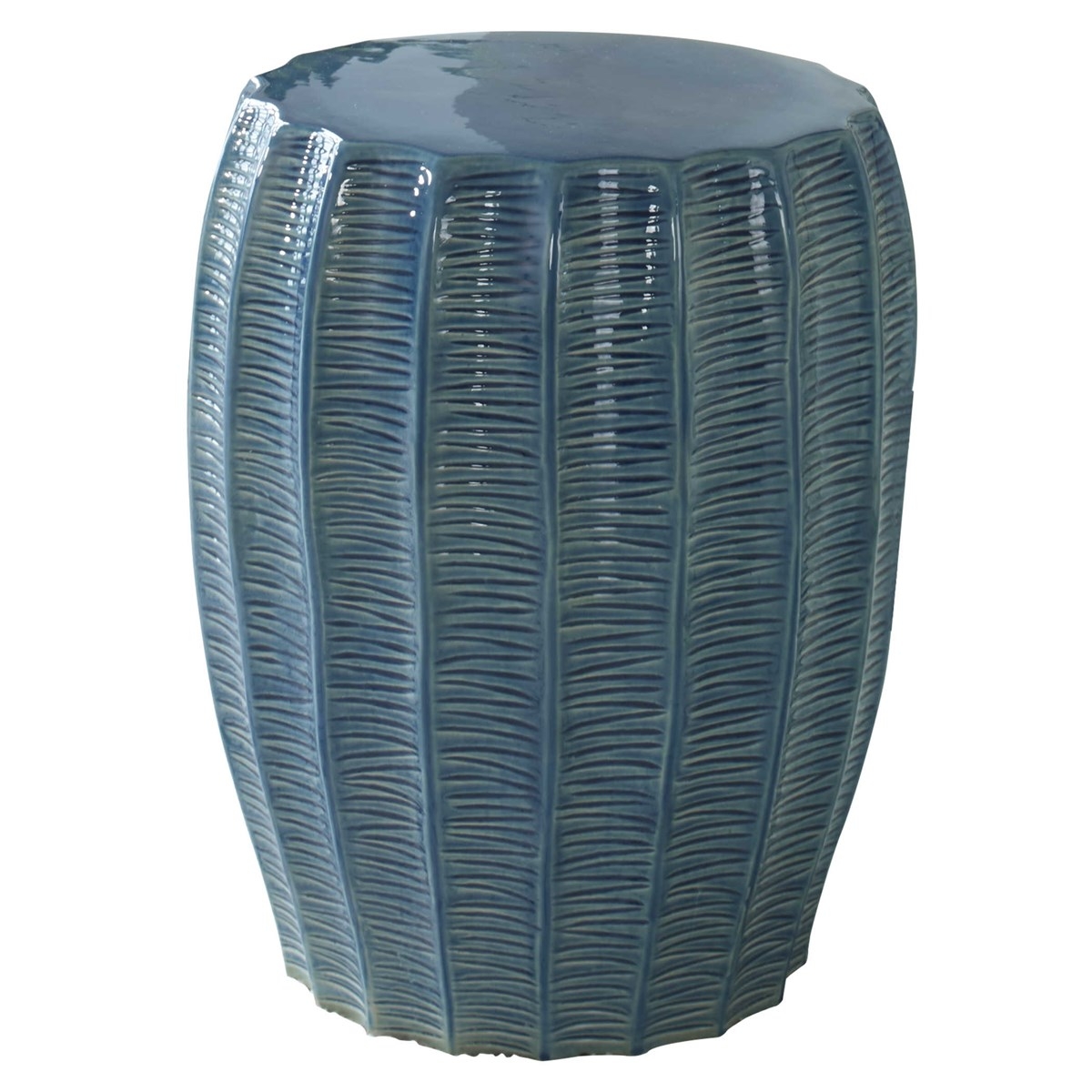 Harbor Aque Blue Garden Stool - Image 1