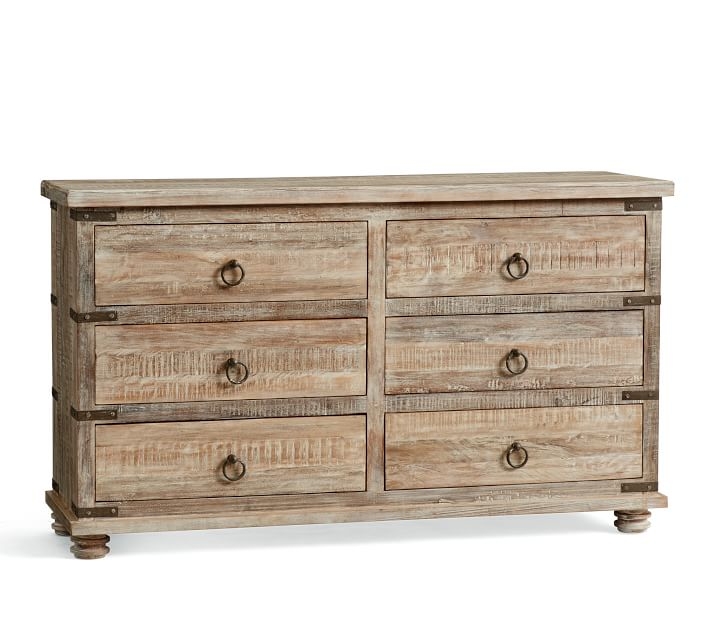 Kaplan Reclaimed Wood 6-Drawer Wide Dresser - Image 0