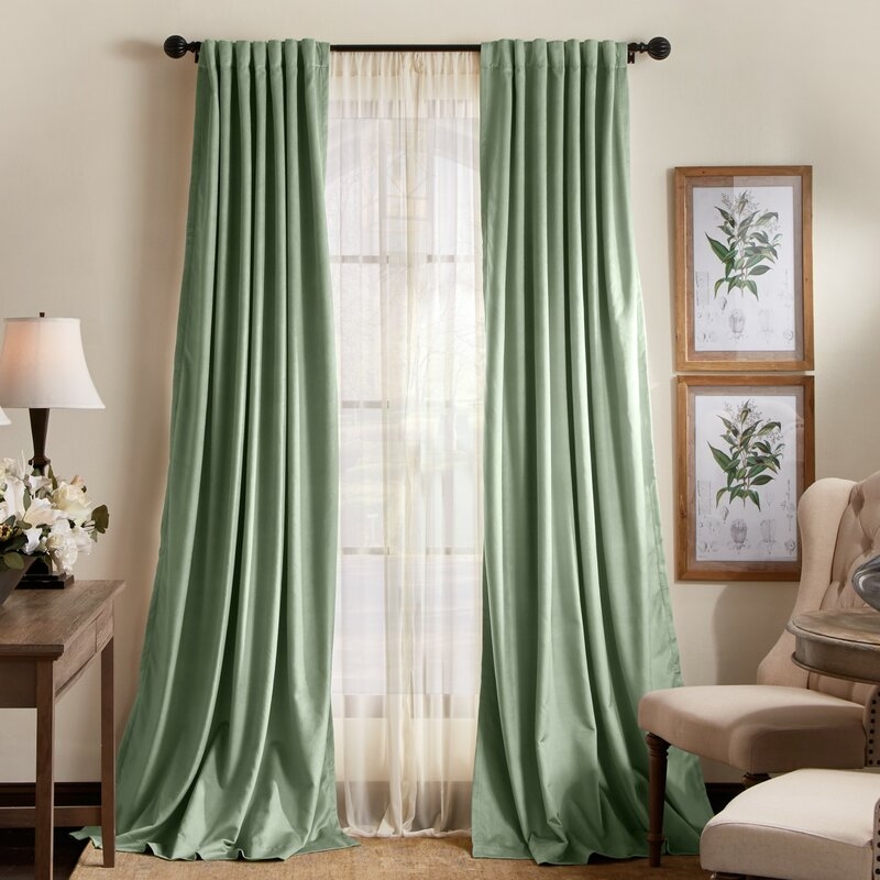 Lucca Solid Max Blackout Rod Pocket Curtain Panels (Set of 2) - Image 0