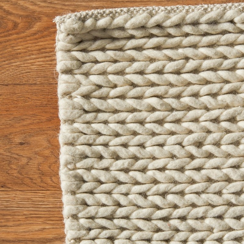 Langley Street Arviso Handwoven Flatweave Wool White Area Rug in Off White - 8x10 - Image 10