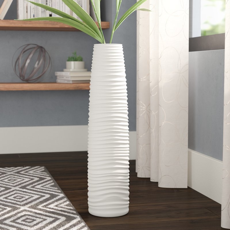 Wade Logan Floor Vase in White - Image 1