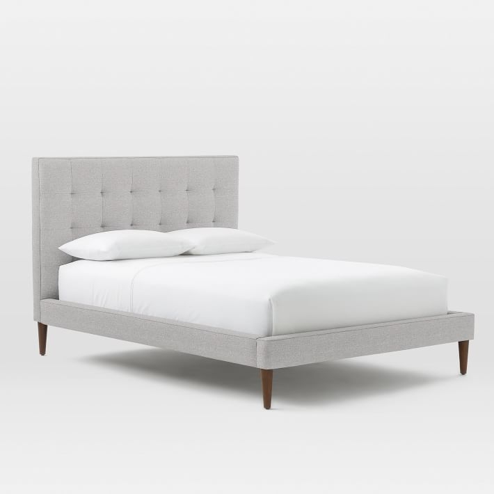 Grid Tufted Bed, Queen, Feather Gray - Image 2