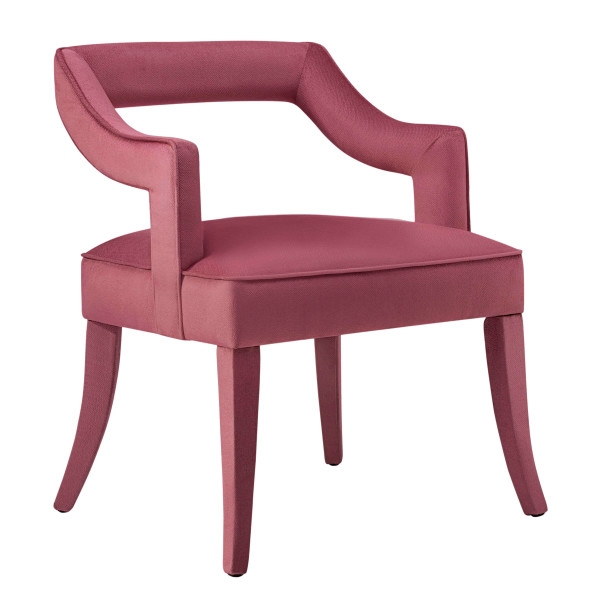 Tiffany Pink Slub Velvet Chair - Image 1
