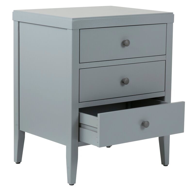 Rushville 3 - Drawer Solid Wood Nightstand - Image 1