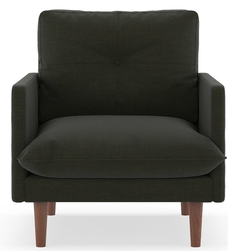 Cracraft Armchair- Upholstery: Peppercorn- Walnut - Image 0