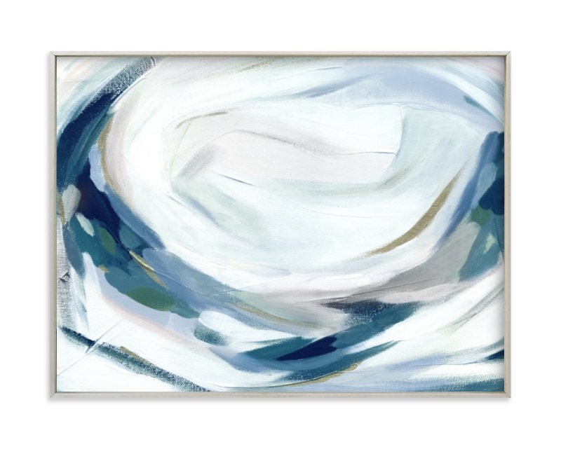Abstract Laurel  FRAMED ART PRINT-  18" X 24"- champagne frame - Image 0