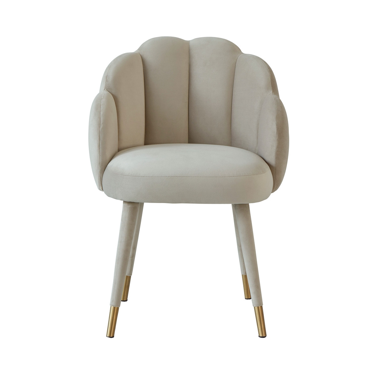Gardenia Light Grey Velvet Dining Chair - Image 1