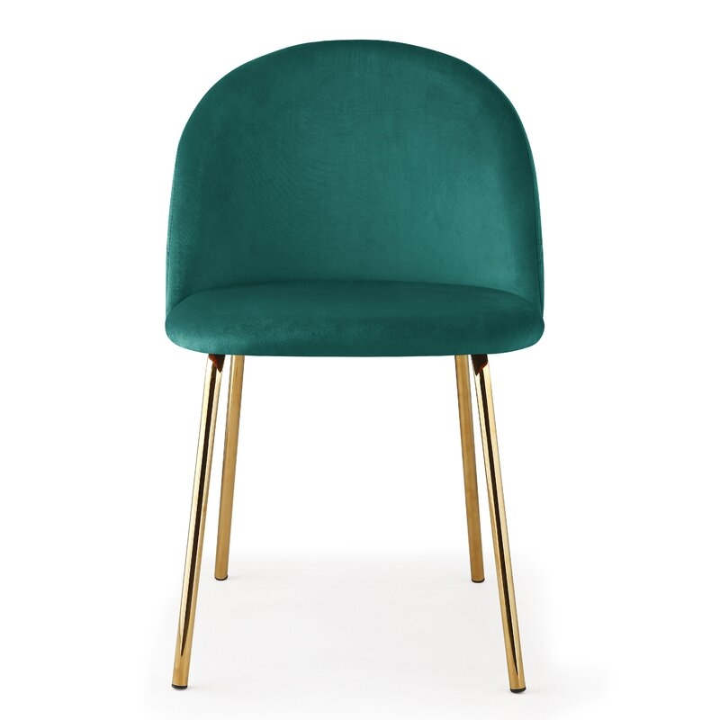 M60 Modern Velvet Chair, Set of 2, Chrome (Set of 2) - Image 3