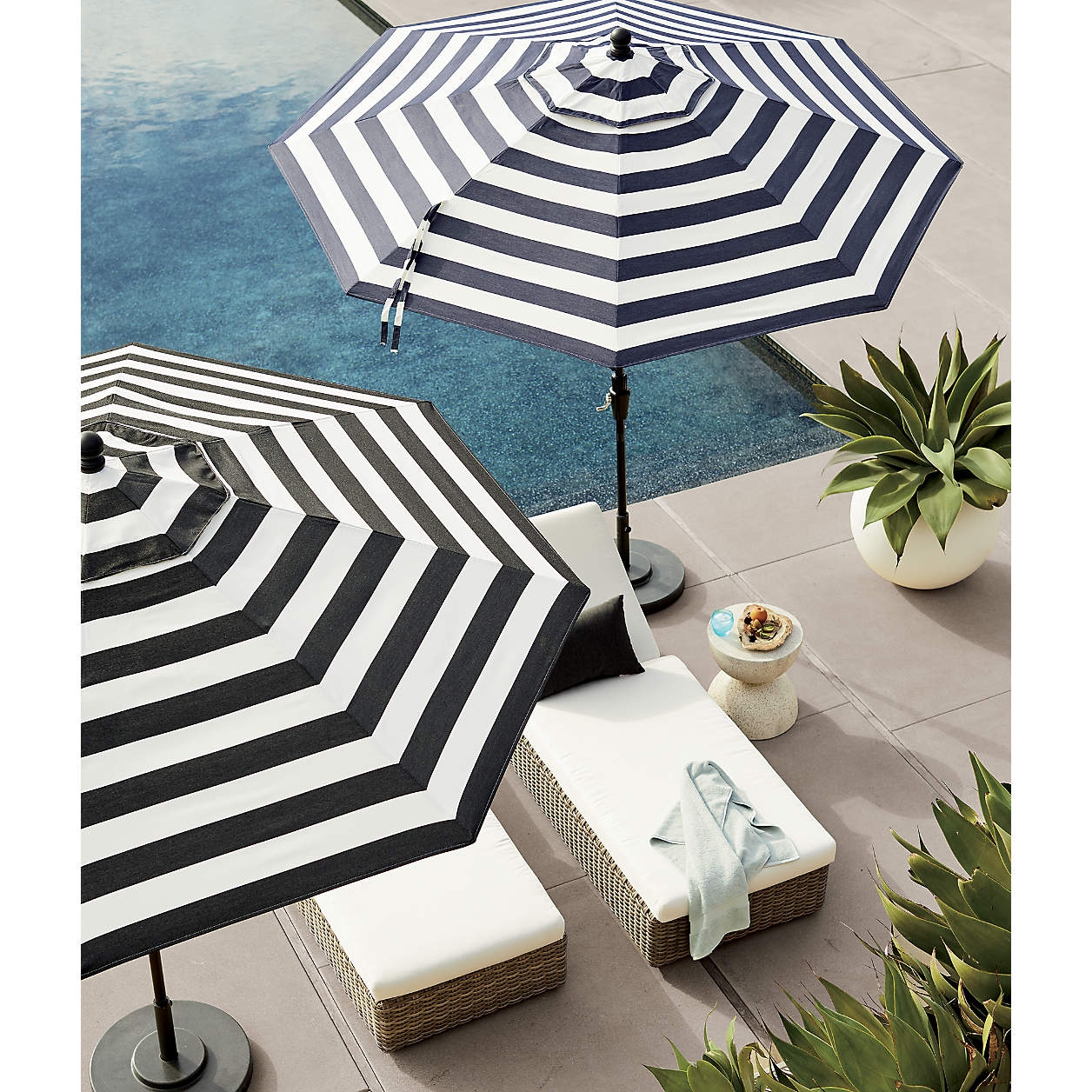 Sunbrella ® Canvas Black Outdoor 20"x13" Pillow - Image 2