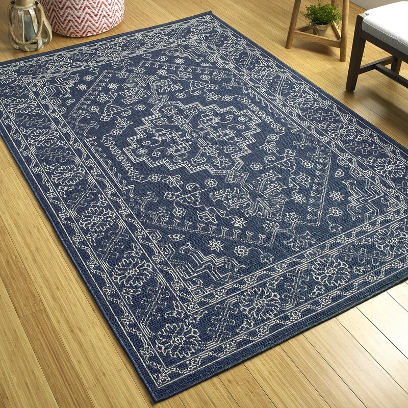 Kirsty Navy Indoor/Outdoor Area Rug - Image 2