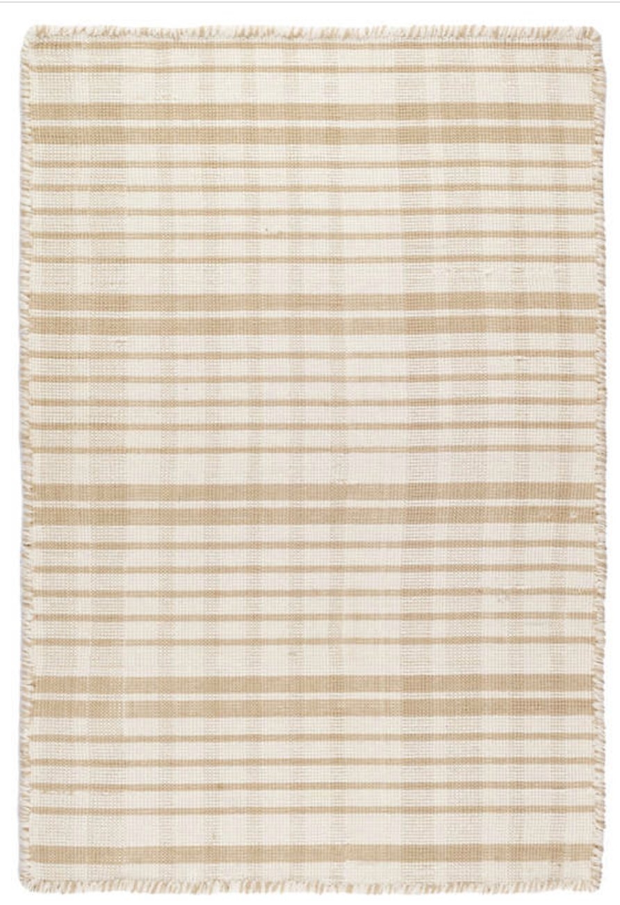 GUILFORD WHEAT WOVEN COTTON RUG - Image 0