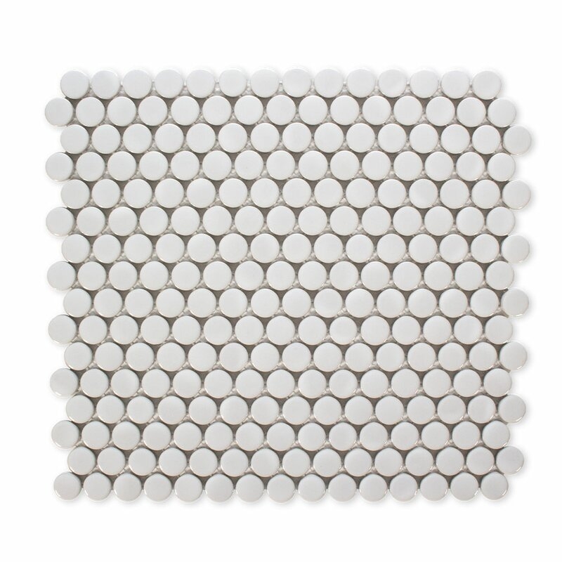 0.75" x 0.75" Ceramic Mosaic Tile - matte white - Image 0