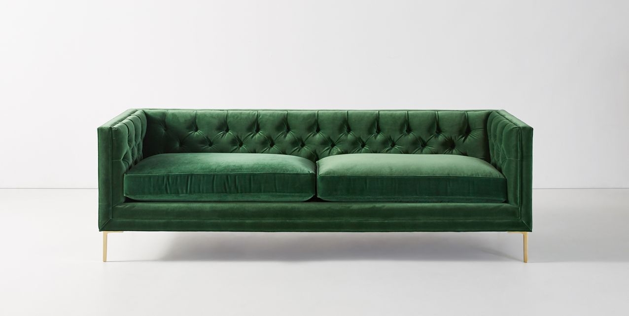 Mina Two-Cushion Sofa - 94" Emerald - Image 0