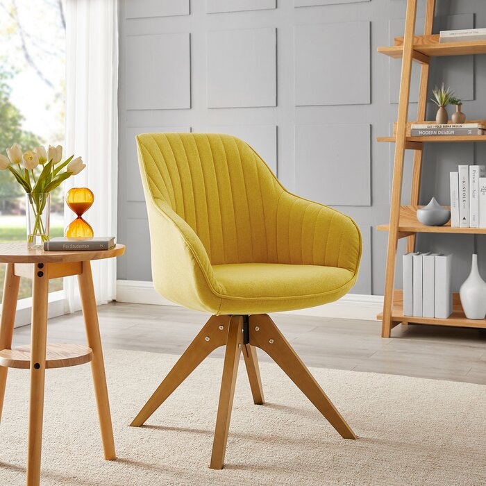 Brister Swivel Side Chair - yellow - Image 0