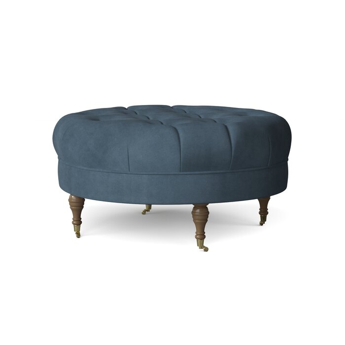 37'' Wide Tufted Round Cocktail Ottoman - Image 0