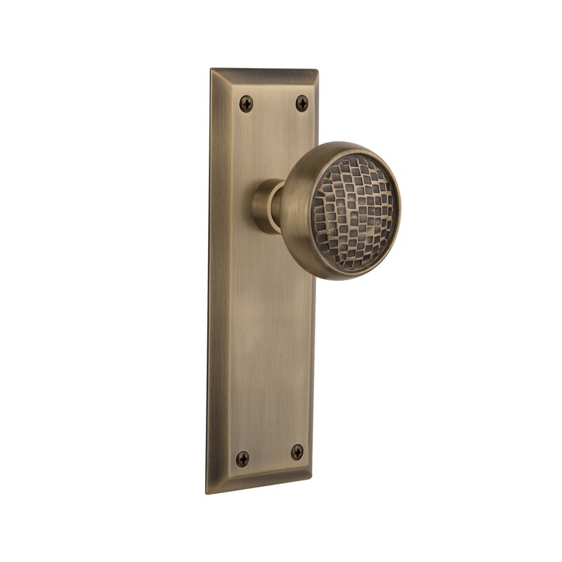 Craftsman Privacy Door Knob with New York Rosette - Image 0