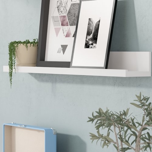 Picture Ledge Wall Shelf- white 3.5" H x 72" W 4.5" D - Image 1